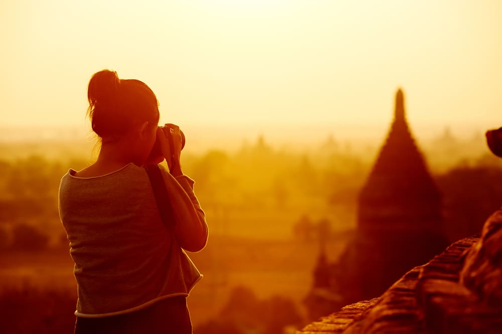 women using a camera 