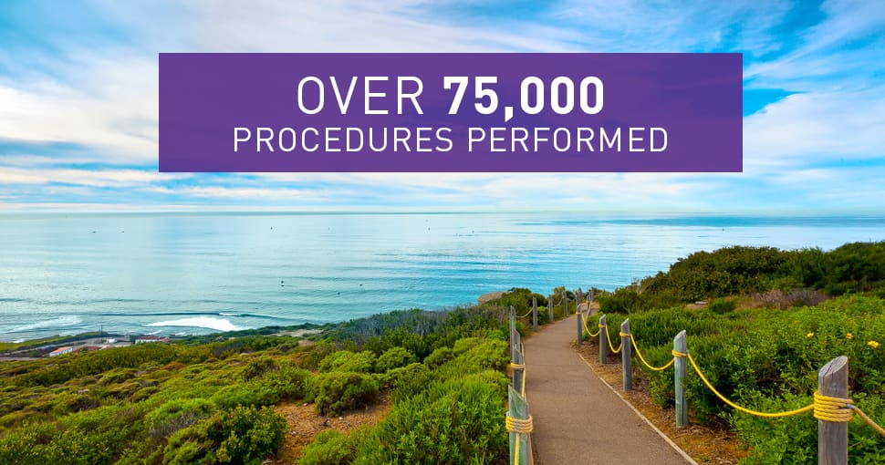 path leading to the ocean - 75000 procedures performed