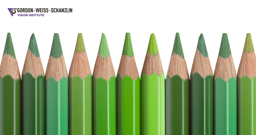 Green colored Pencils - Eye Facts Seeing Green