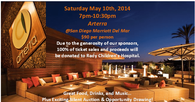 Charity event at Arterra - proceeds to Rady Children's Hospital