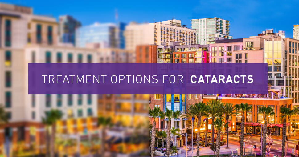 Treatment Options For Cataracts Graphic. 