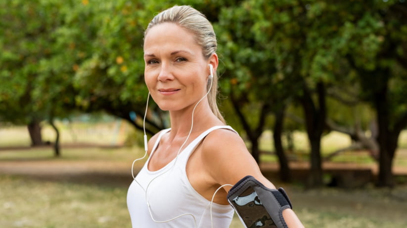 confident woman working out