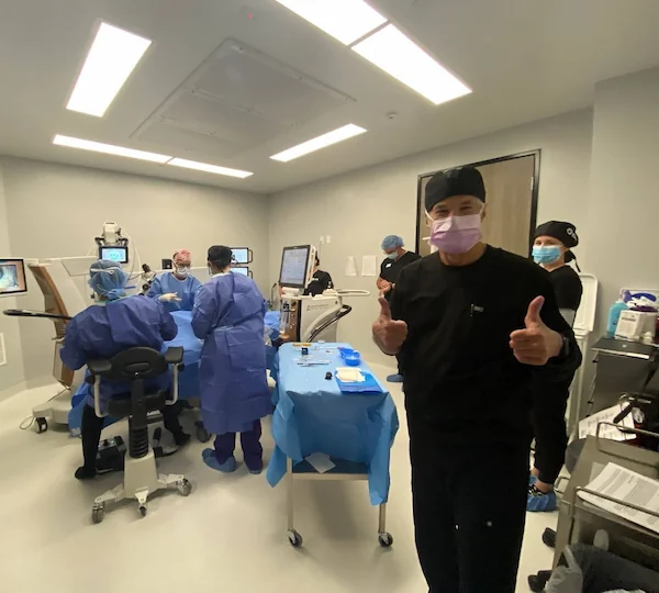 Dr. Michael Gordon posing in the operating room